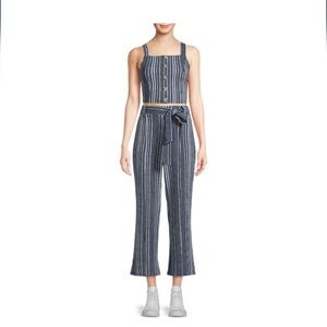 No Boundaries 2 Piece Set blue striped size Large (11-13)
